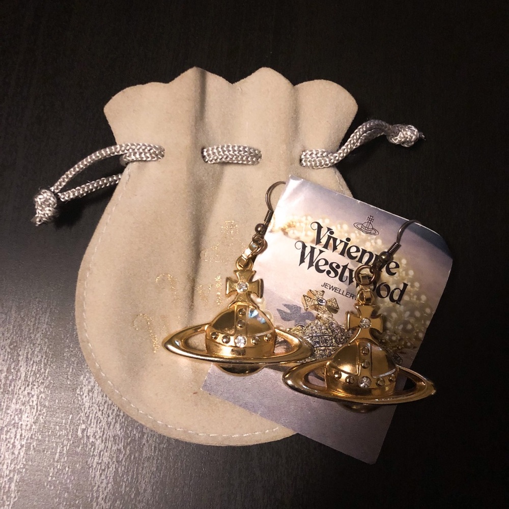 SOLD Vivienne Westwood Orb Drop Earrings